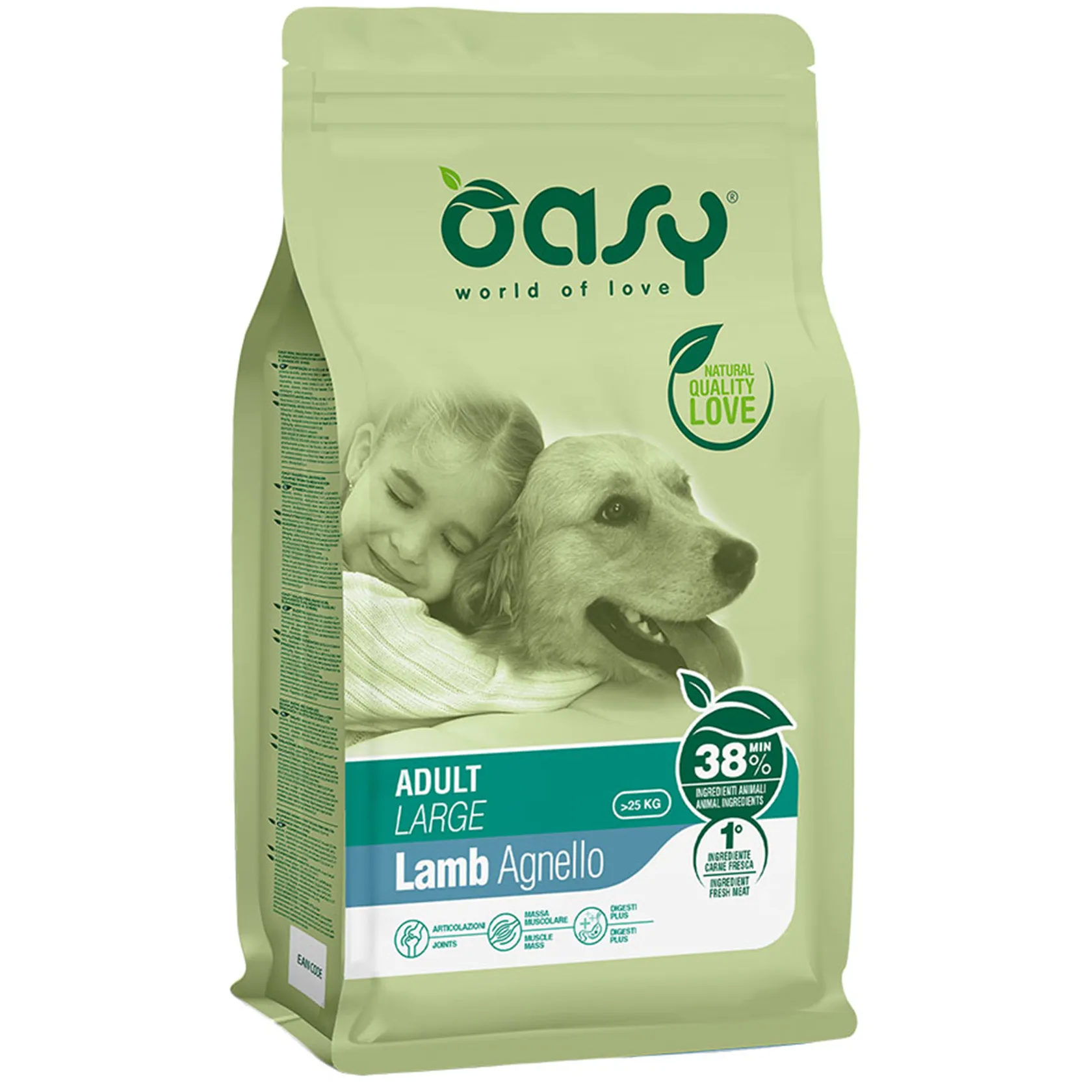 Oasy Dog Lifestage Adult Large Lamb сухой корм для взрослых собак больших пород, с ягненком - 12 кг