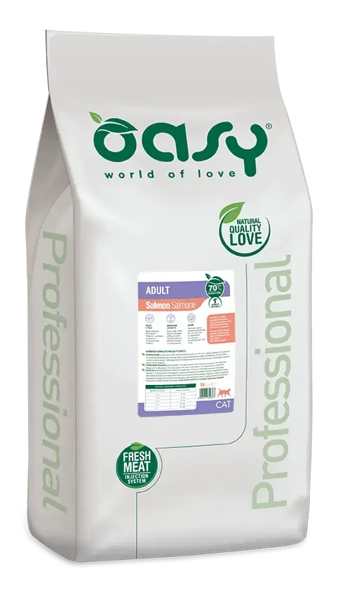 Oasy Cat Lifestage Adult Salmon сухой корм для взрослых кошек, с лососем – 18 кг