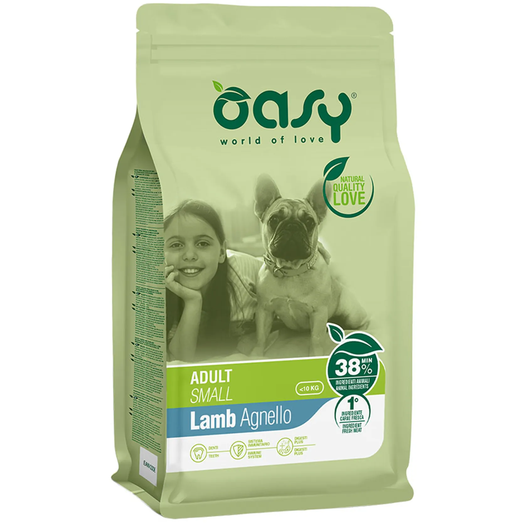 Oasy Dog Lifestage Adult Small Lamb сухой корм для взрослых собак малых пород, с ягненком - 3 кг
