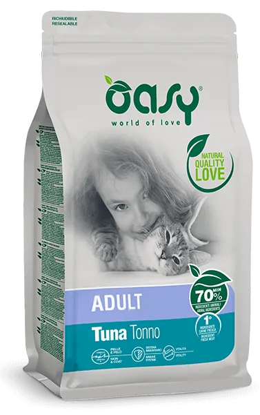 Oasy Cat Lifestage Adult Tuna сухой корм для взрослых кошек, с тунцем - 300 г