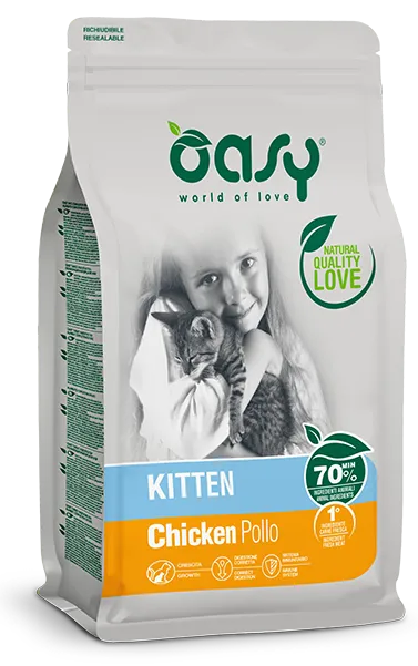 Oasy Lifestage Kitten Chicken сухой корм для котят, с курицей – 7,5 кг