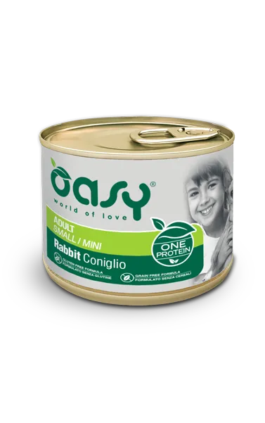 Oasy Dog One Animal Protein Adult Small/Mini Rabbit влажный корм для взрослых собак малых и мини пород, с кроликом (паштет) - 200 г
