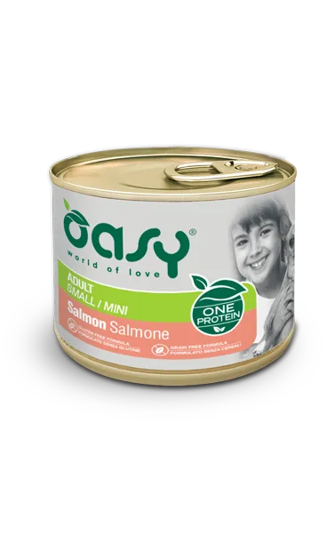 Oasy Dog One Animal Protein Adult Small/Mini Salmon вологий корм для дорослих собак малих та міні порід, з лососем (паштет) - 200 г