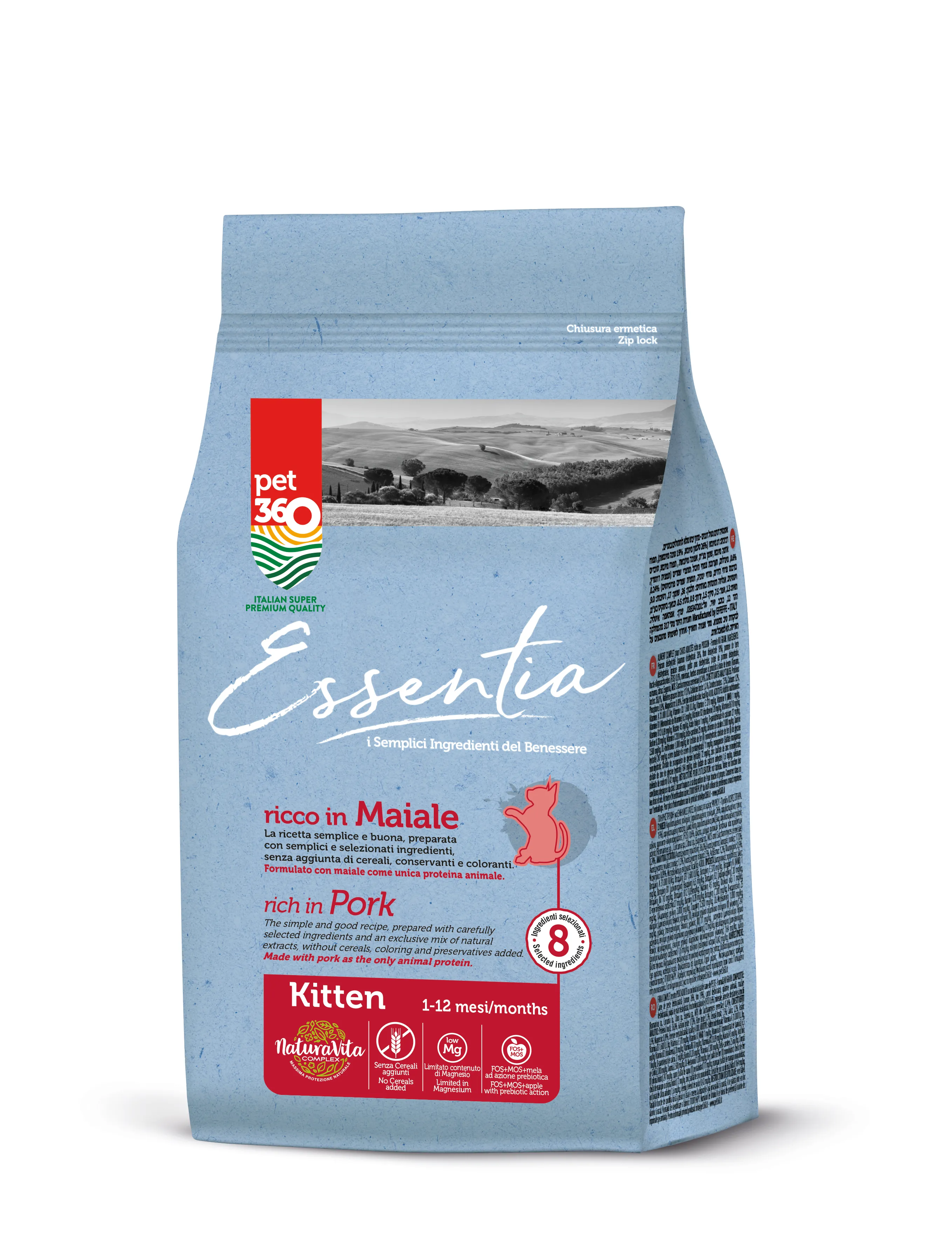 Pet 360 Essentia Grain Free Kitten Maiale Pork сухой беззерновой корм со свининой для котят - 300 г