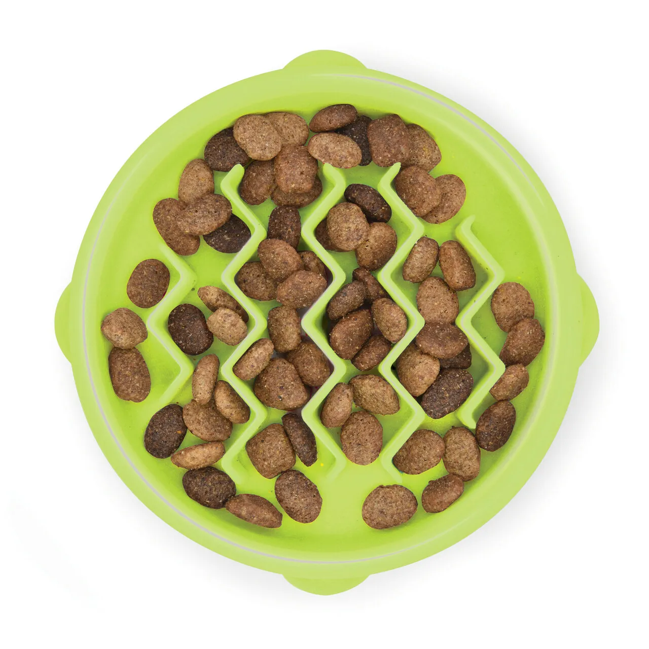 Petstages Kitty Slow Feeder миска-лабіринт для котів Фідер Хвиля, мала (колір: салатовий; розмір: d=14 см)