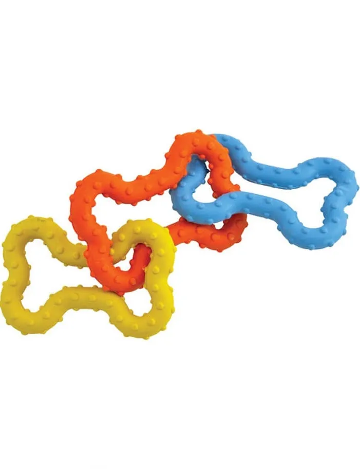 Petstages Orka Mini Bone Tugz игрушка для собак Орка Три Косточки разноцветные (размер: 14х16,5х1,3 см)