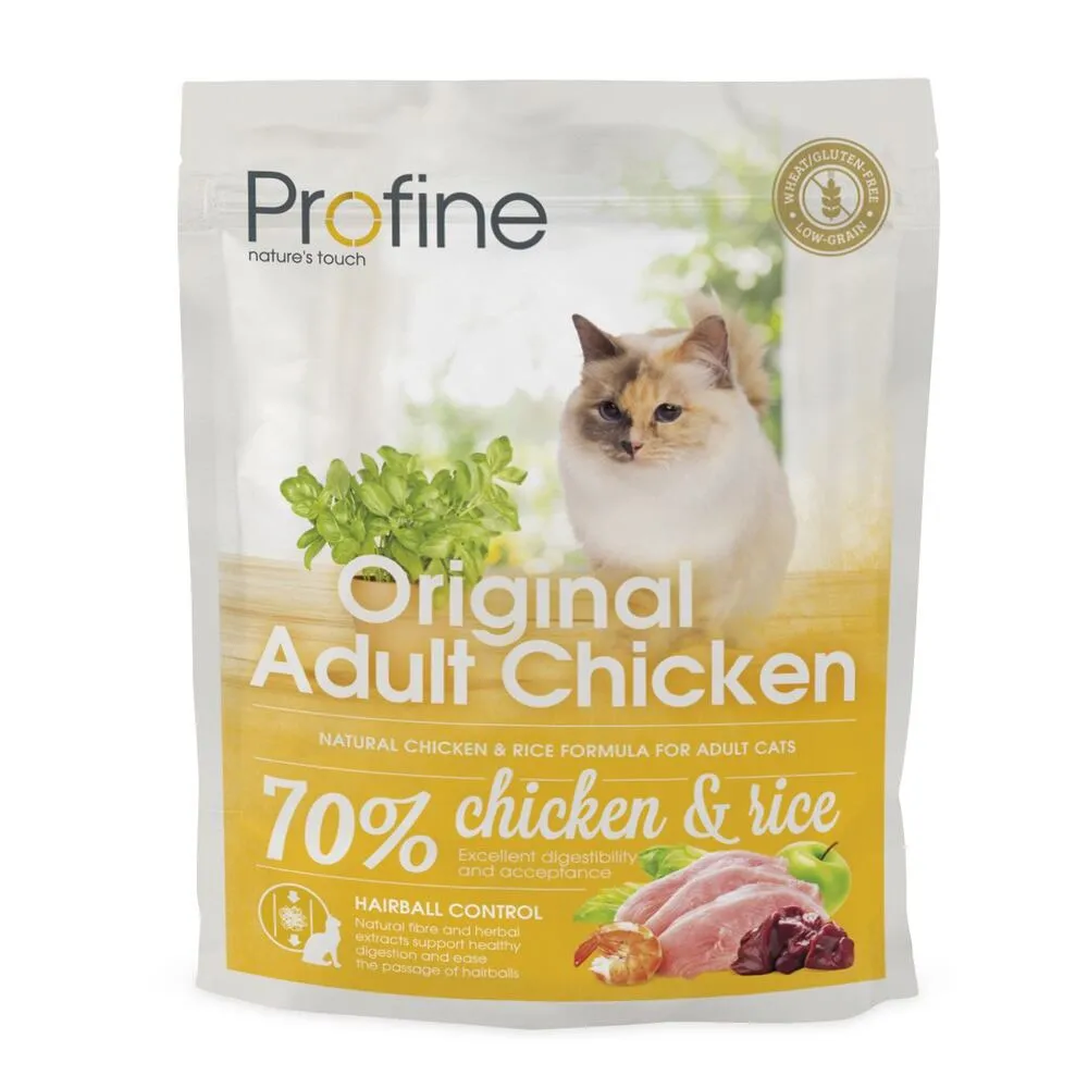 Profine Cat Original Adult Chicken & Rice сухой корм для взрослых кошек, с курицей и рисом - 300 г