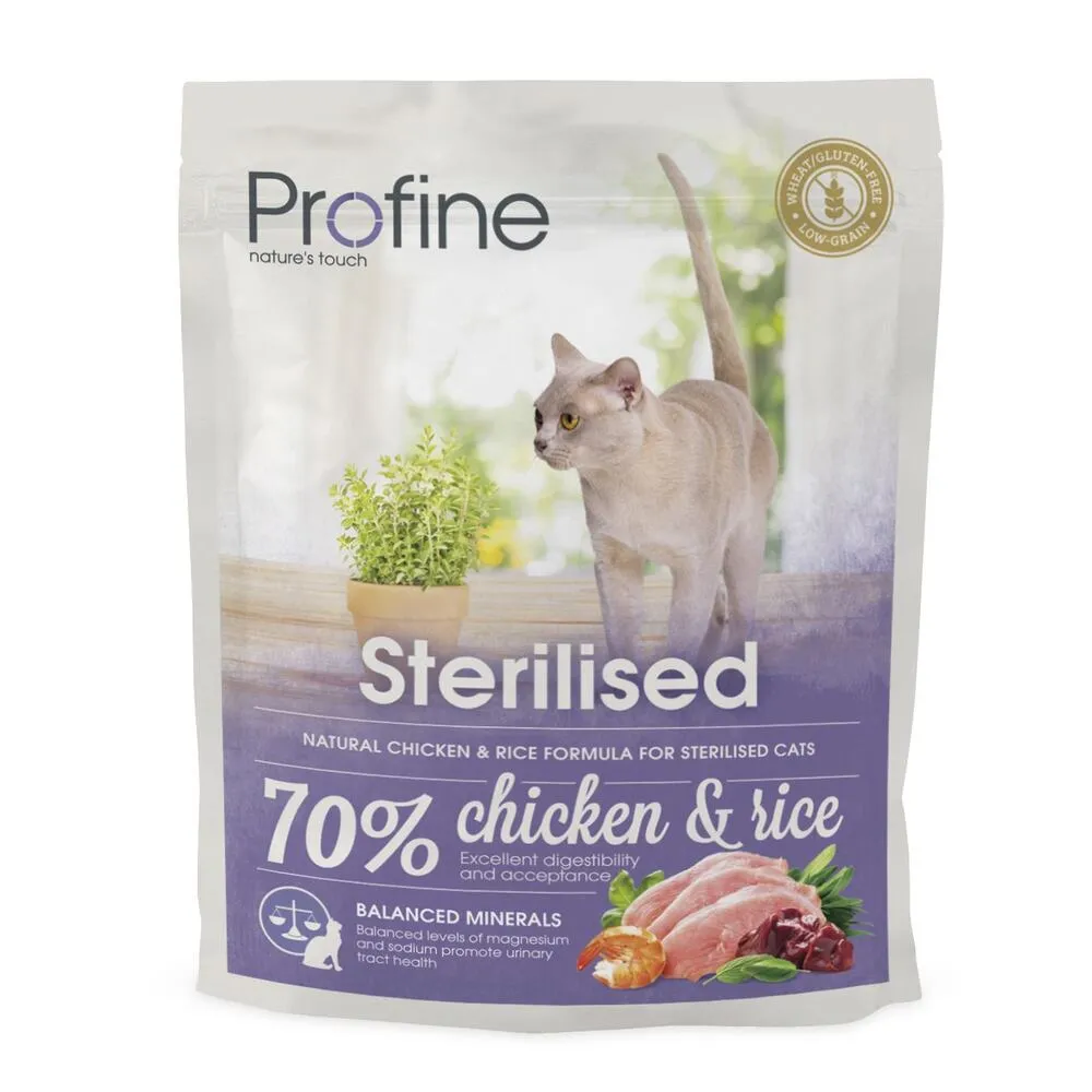 Profine Cat Sterilised Chicken & Rice сухой корм для стерилизованных кошек с курицей и рисом - 300 г