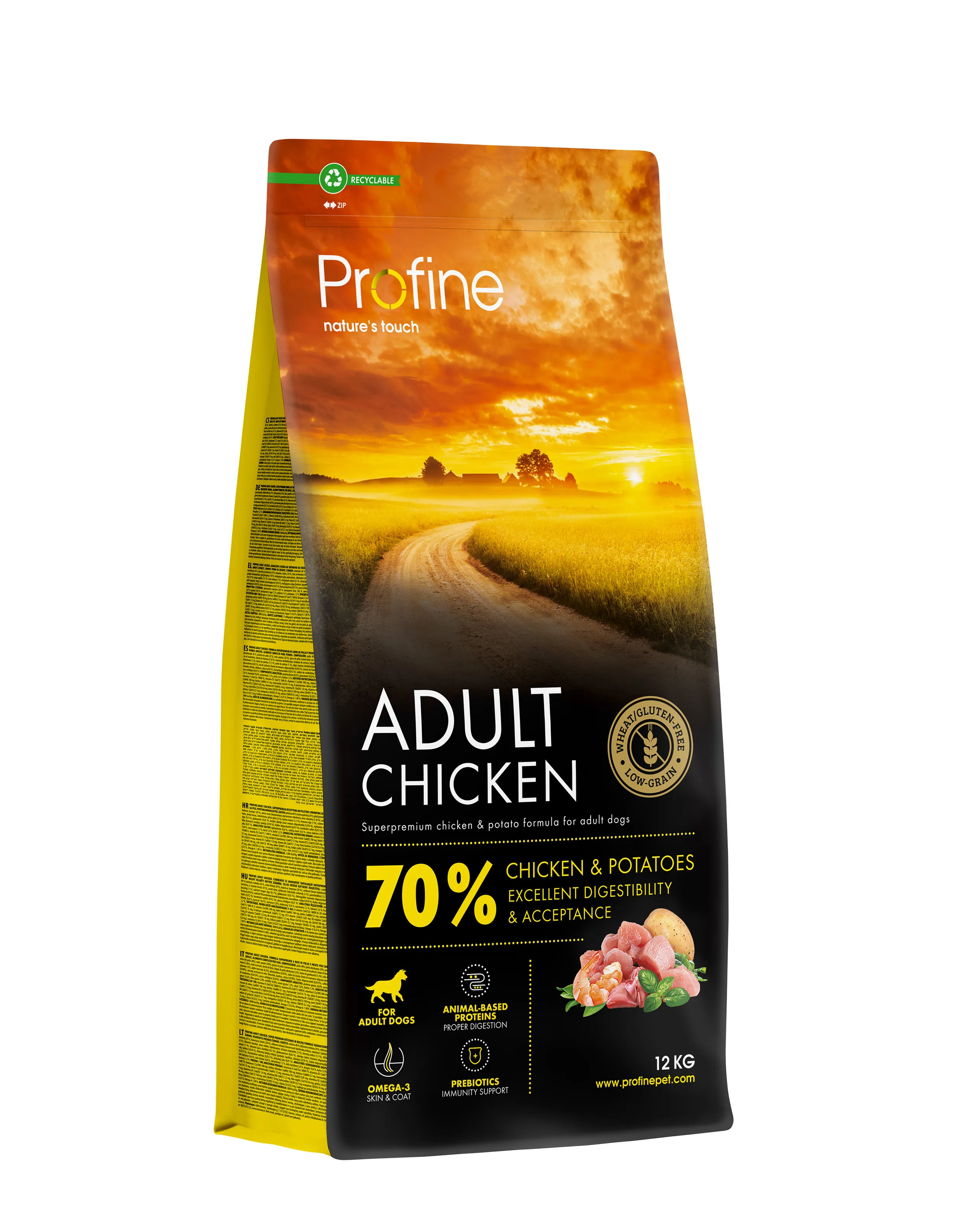 Profine Dog Adult Chicken and Potatoes сухой корм для взрослых собак всех пород, с курицей и картофелем - 12 кг