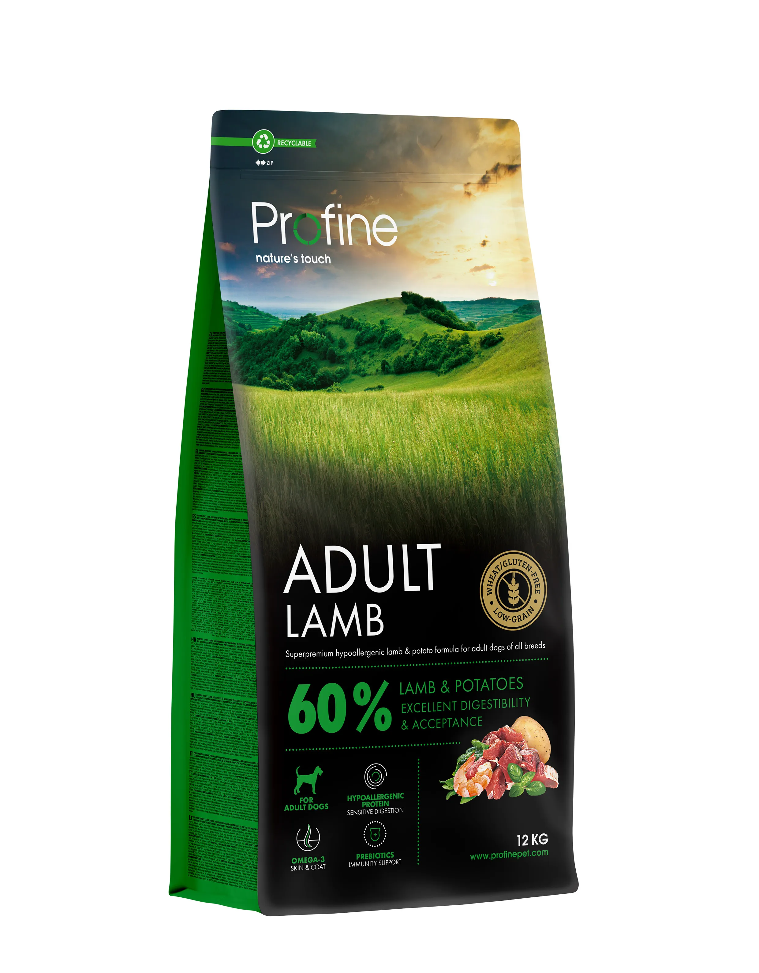 Profine Dog Adult Lamb and Potatoes сухой корм для взрослых собак всех пород, с ягнятиной и картофелем - 12 кг