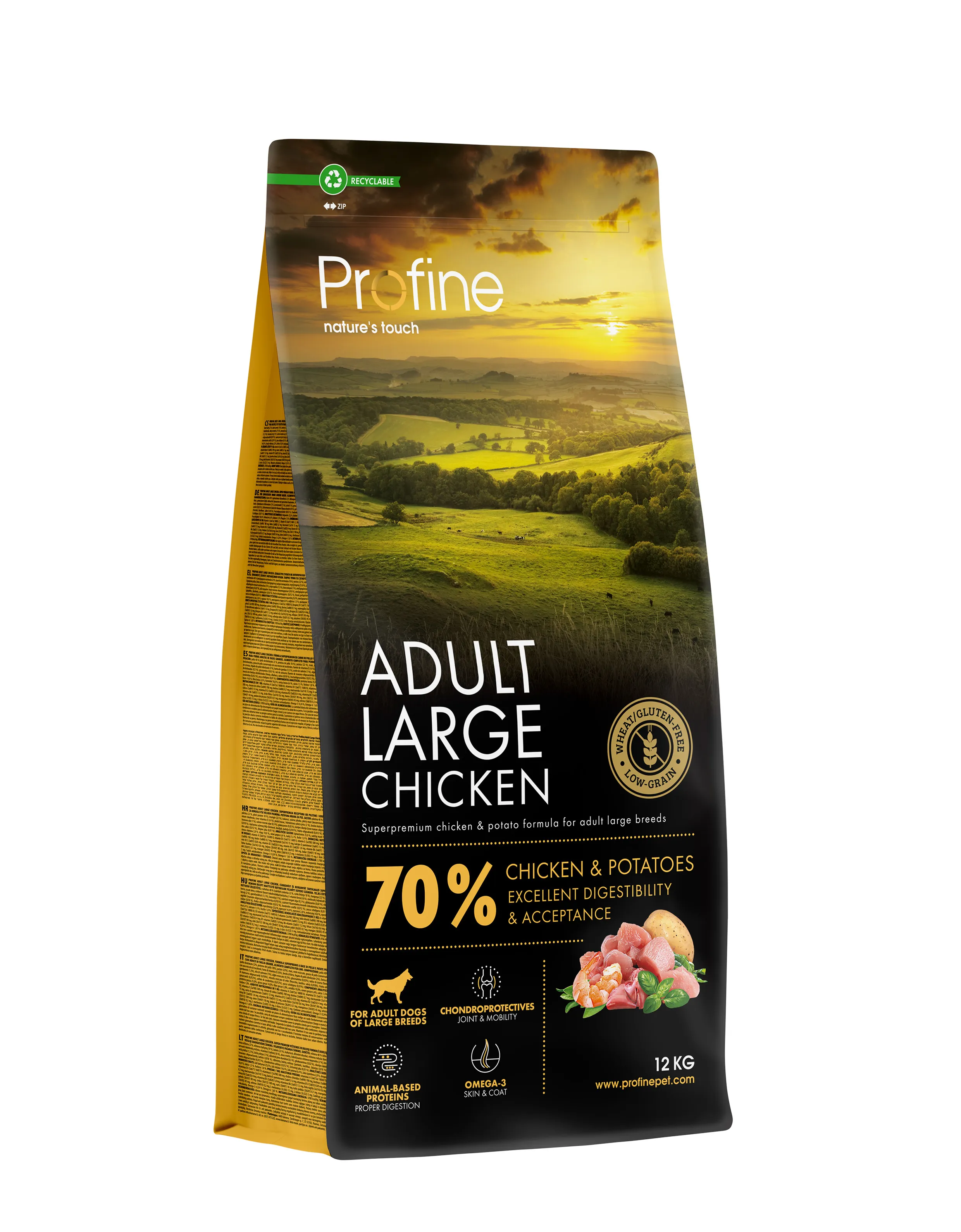 Profine Dog Adult Large Chicken and Potatoes сухой корм с курицей и картофелем для взрослых собак больших пород - 12 кг