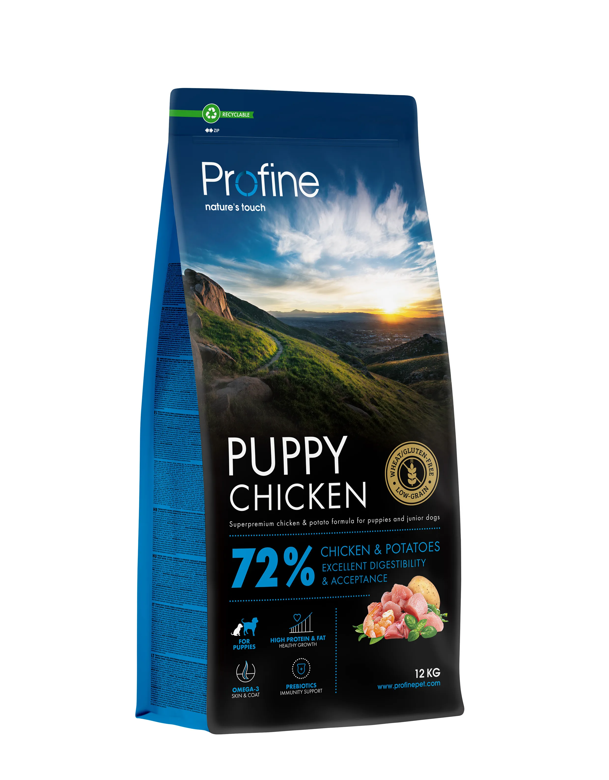 Profine Puppy Chicken and Potatoes сухой корм для щенков и юниоров всех пород, с курицей и картофелем - 12 кг