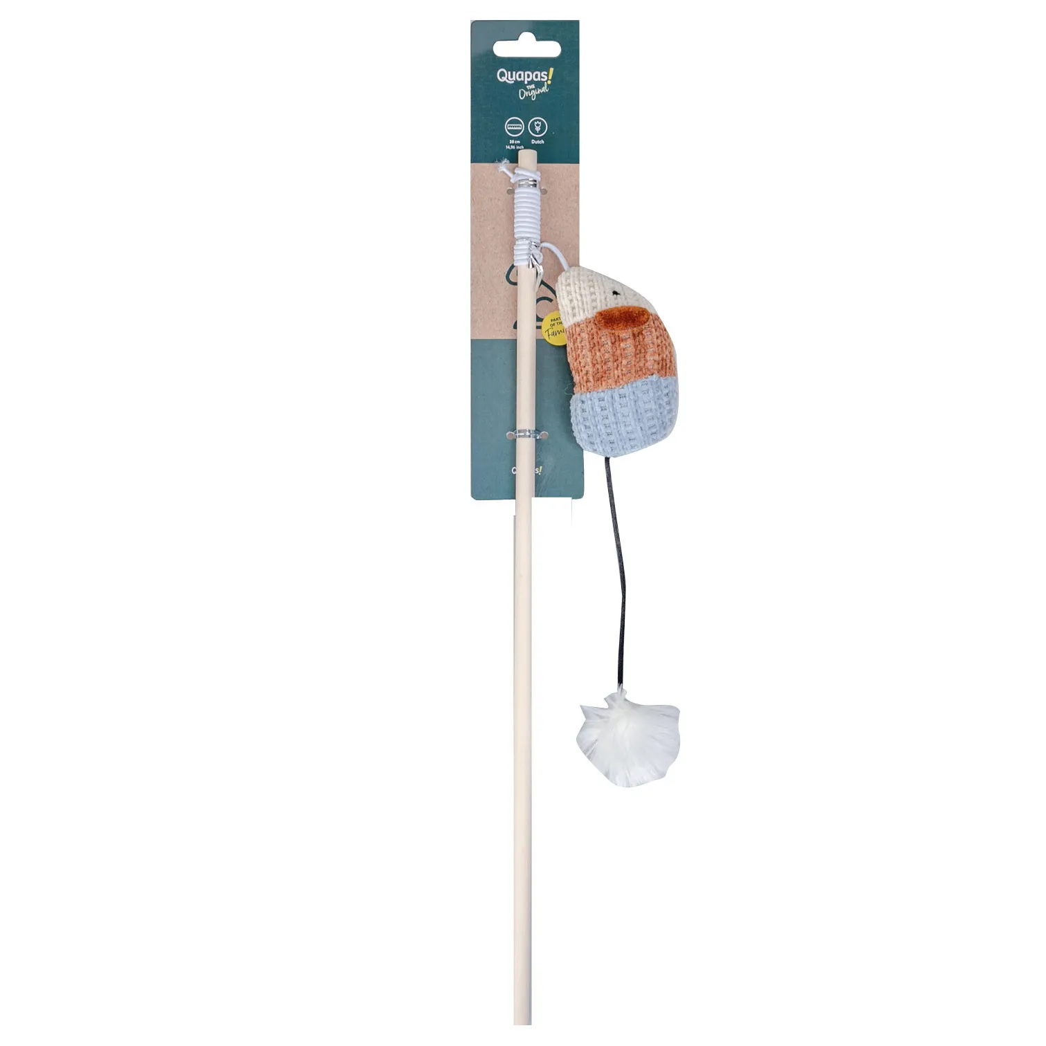 Quapas! Speelhengel Mouse іграшка для котів, мишка, сіра