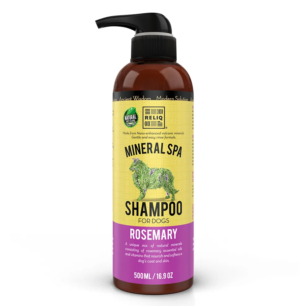 Reliq Dog Mineral Spa Shampoo Rosemary шампунь с маслом розмарина для восстановления и увлажнения шерсти собак – 500 мл