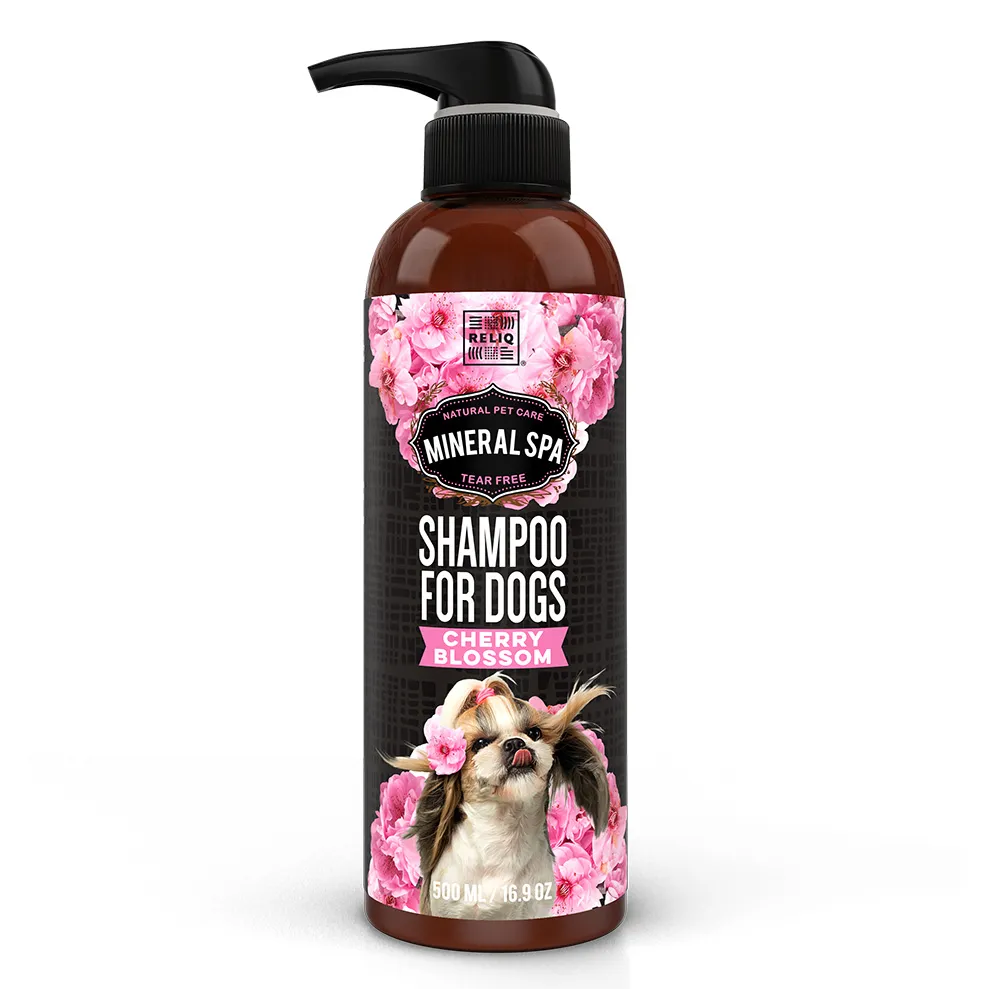 Reliq Dog Mineral Spa Shampoo Cherry Blossom шампунь с экстрактом цвета вишни и садовой розы для гладкой и мягкой шерсти собак – 500 мл