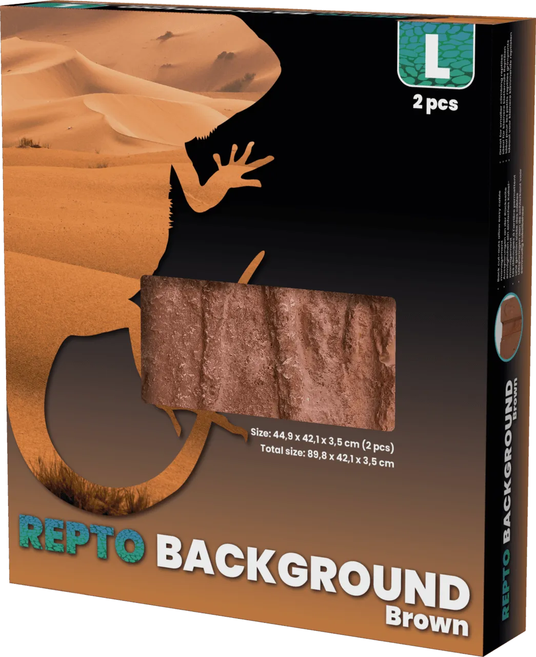 Repto BACKGROUND BROWN 91X46X46 задний фон для террариума