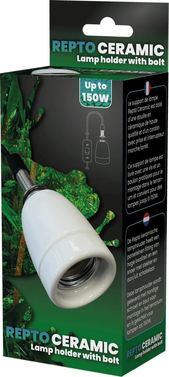 Repto CERAMIC E27 LIGHT HOLDER WITH BOLT керамический патрон для террариума