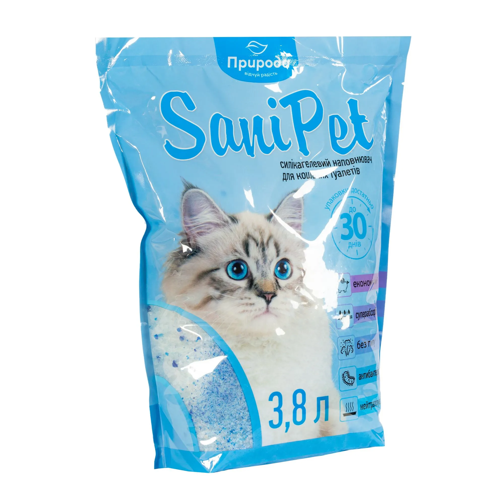 Priroda (Природа) Sani Pet наполнитель силикагелевый для кошачьих туалетов - 3,8 л