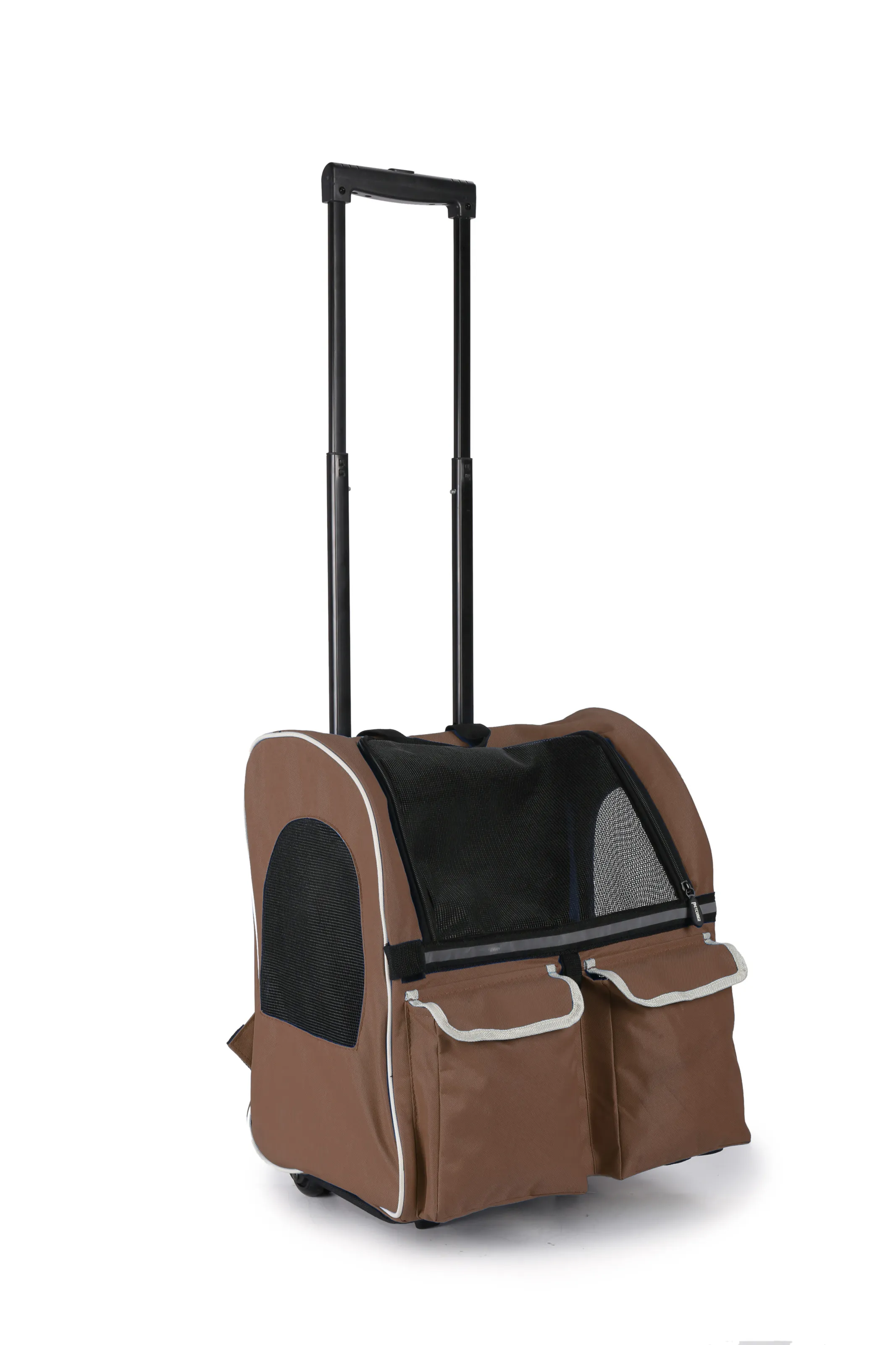 SENFUL PetComer 3-In-1 Pet Trolley рюкзак-тележка для домашних животных, коричневый, 44х34х46/106 см