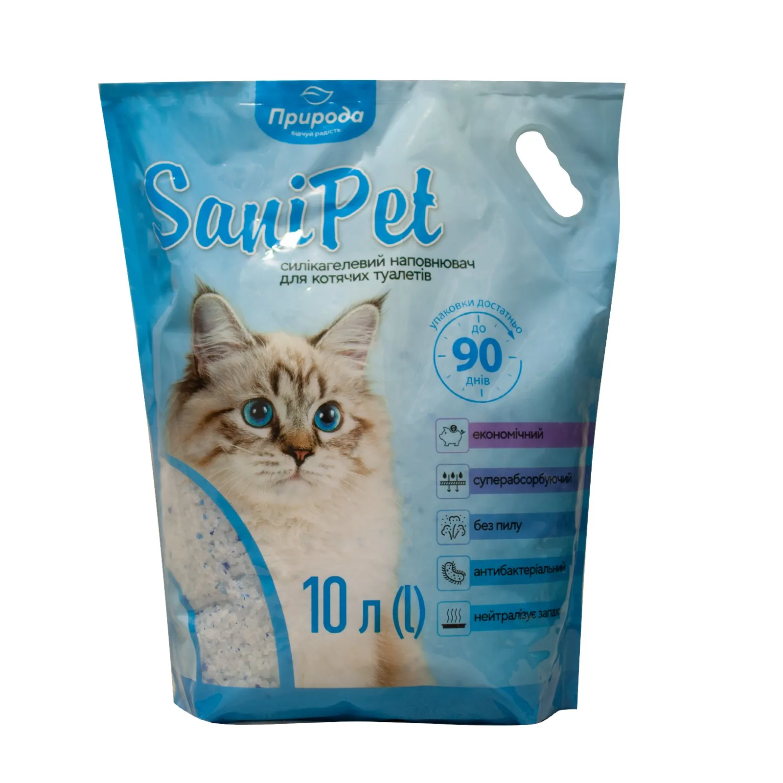 Priroda (Природа) Sani Pet наполнитель силикагелевый для кошачьих туалетов - 10 л