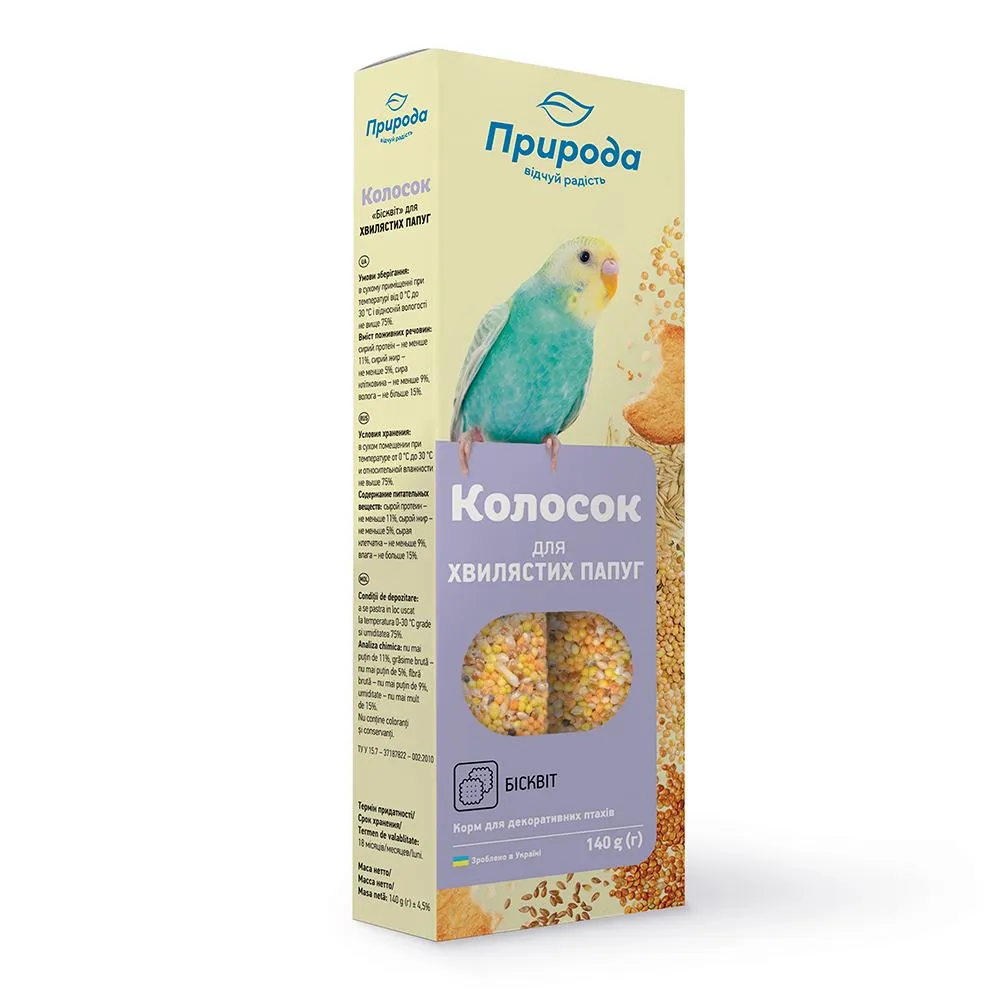 Priroda (Природа) Колосок "Бисквит" для волнистых попугаев 140 г