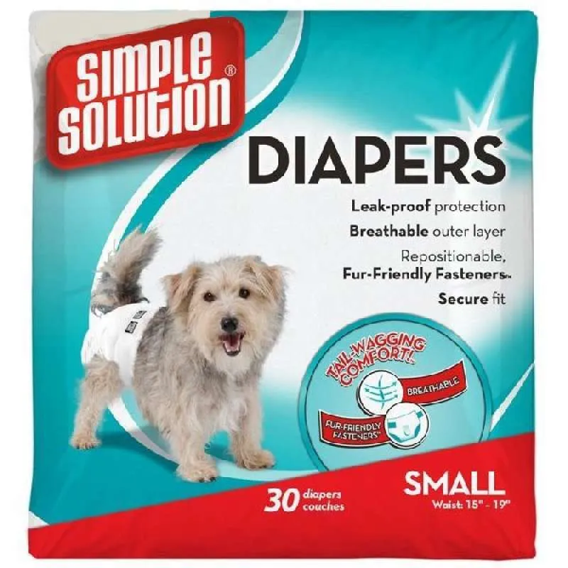 Simple Solution Disposable Diapers Small гигиенические подгузники для собак, малые S (30 шт.)