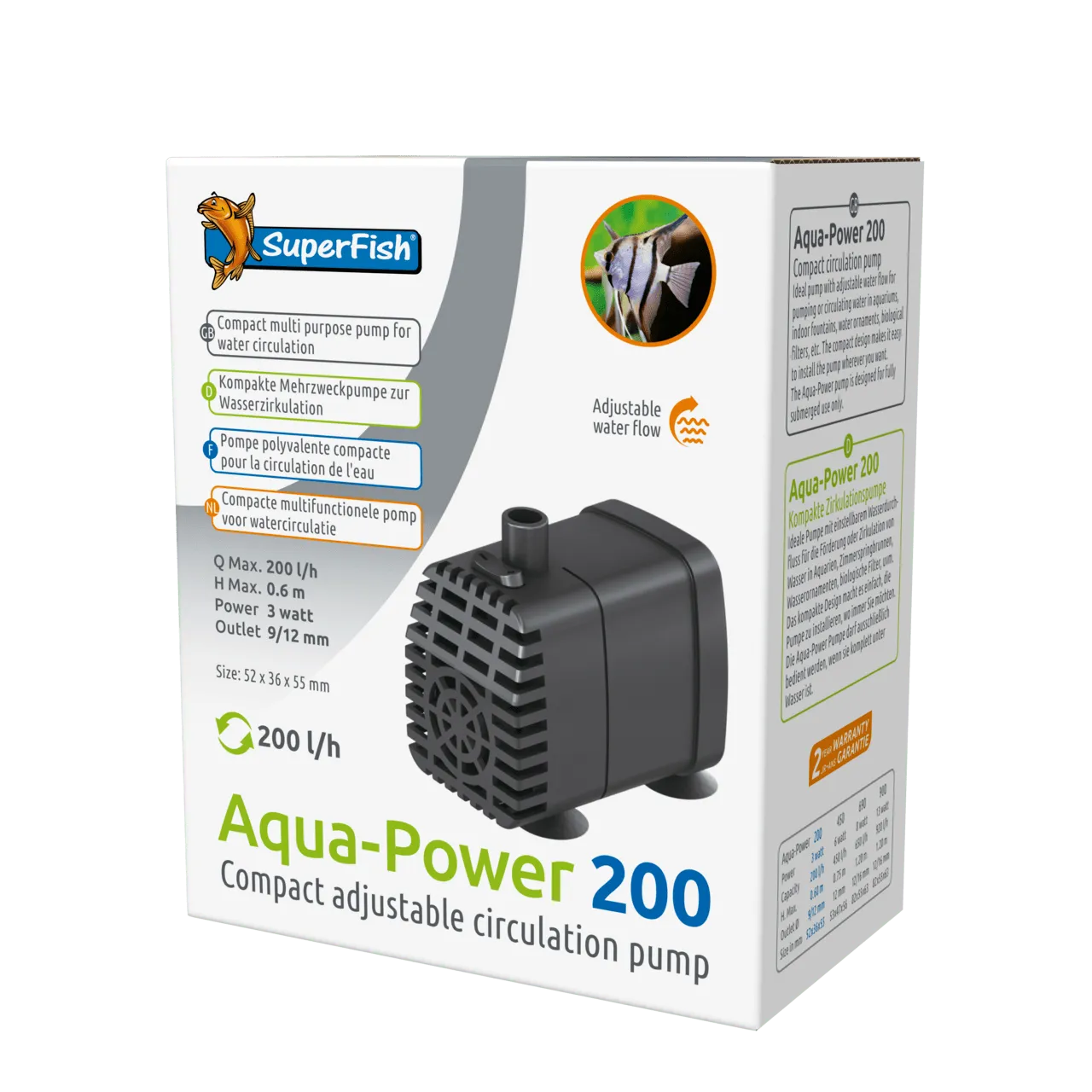 SuperFish AQUAPOWER 200 - 200 л/час насос