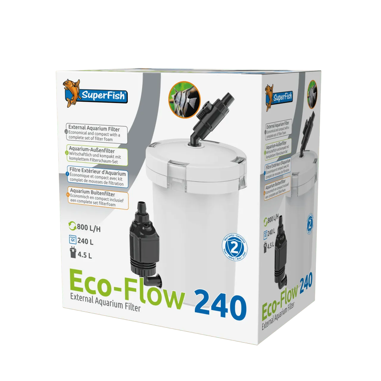 SuperFish ECO FLOW 240 наружный фильтр, 800 л/час