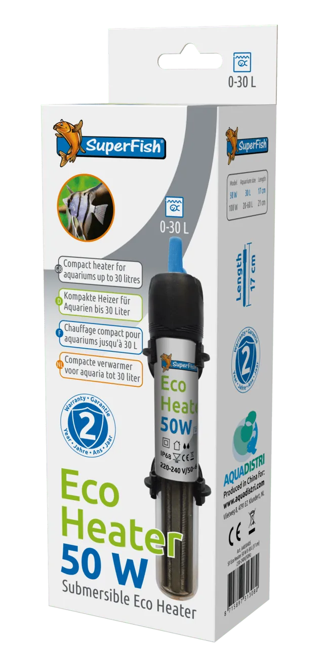 SuperFish ECO HEATER 50 W 20-50 л (17 см) обогреватель для аквариума