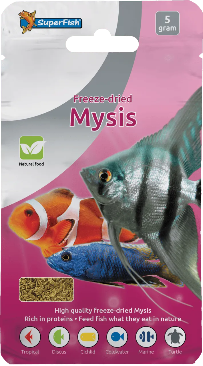 SuperFish FREEZE DRIED MYSIS 5 г сублимированный корм креветки для рыб