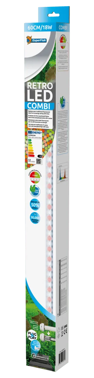 SuperFish RETRO LED COMBI T8-JT5 60 см/18 W для усиления цвета светодиодная лампа