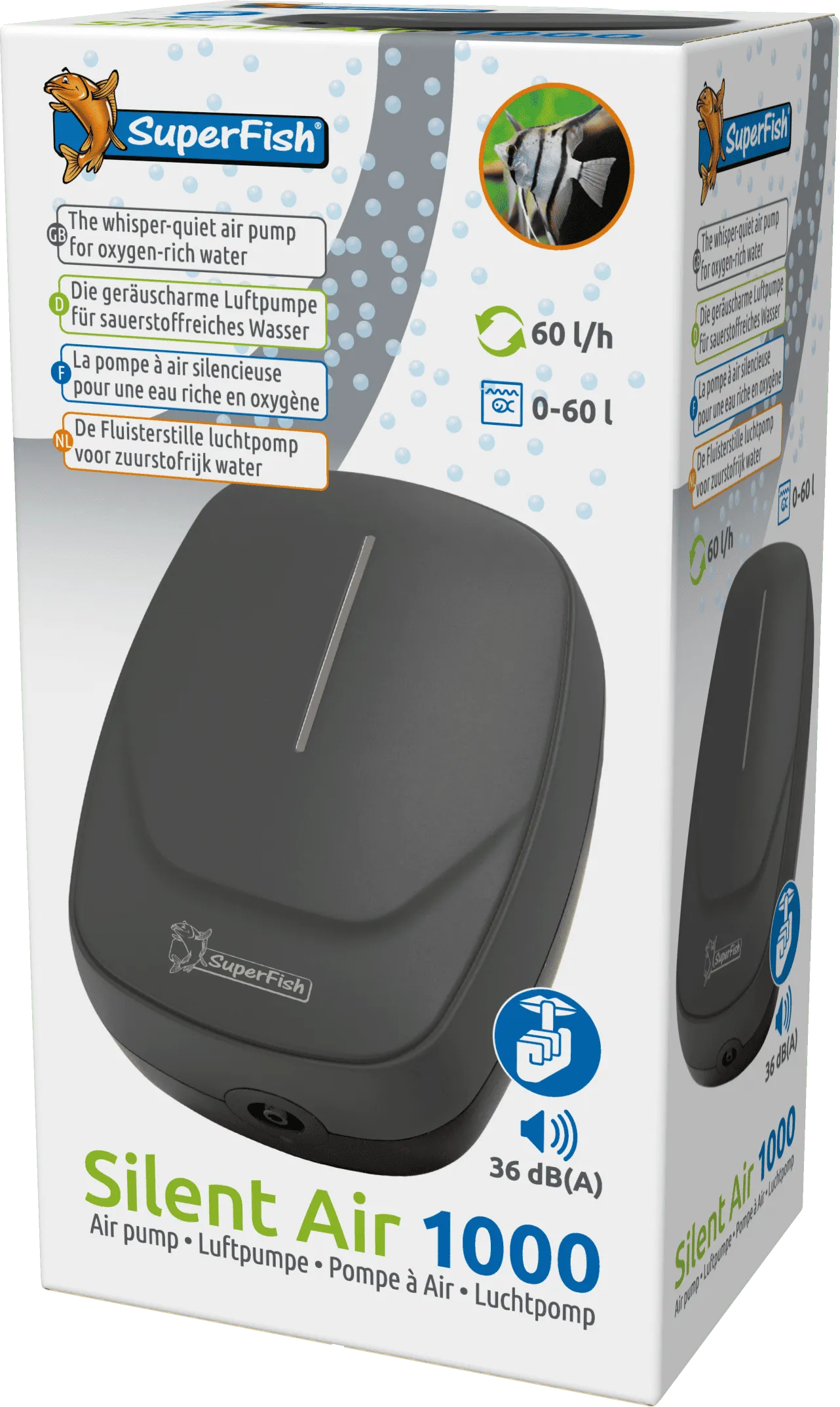 SuperFish SILENT AIR 1000 компрессор сверхтихий одноканальный