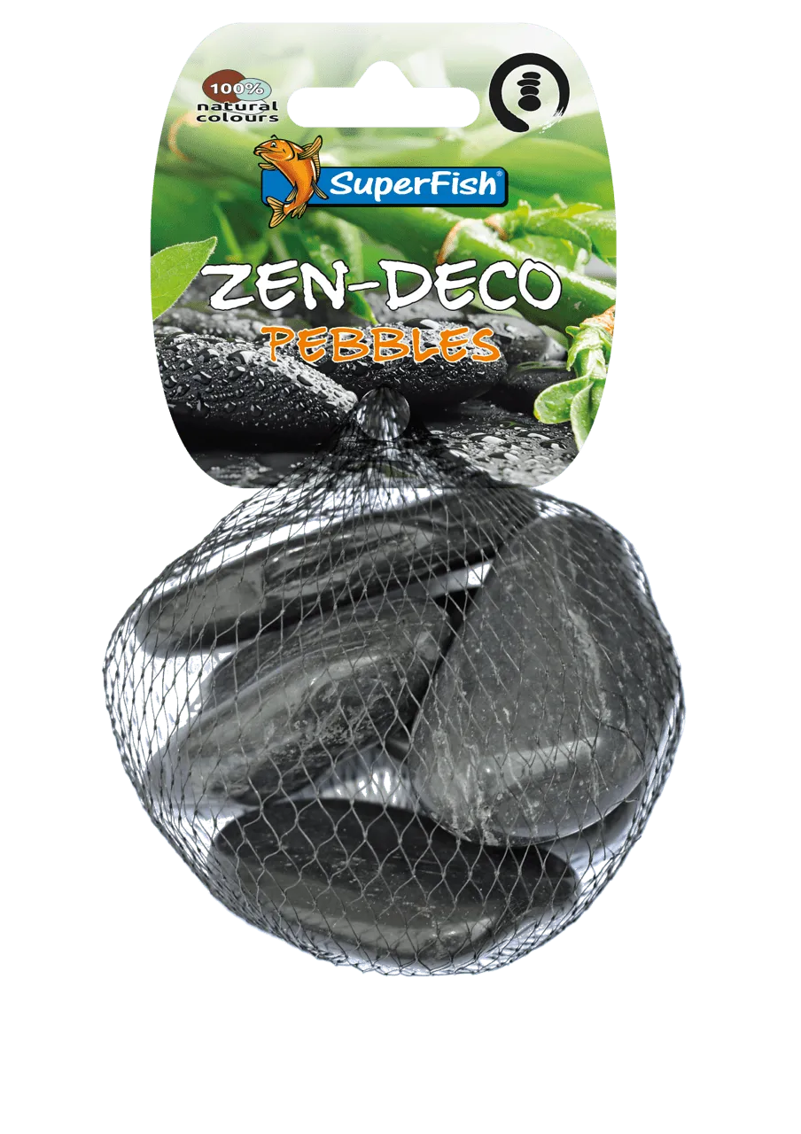 SuperFish ZEN PEBBLE MEDIUM BLACK 450 г украшения для аквариума