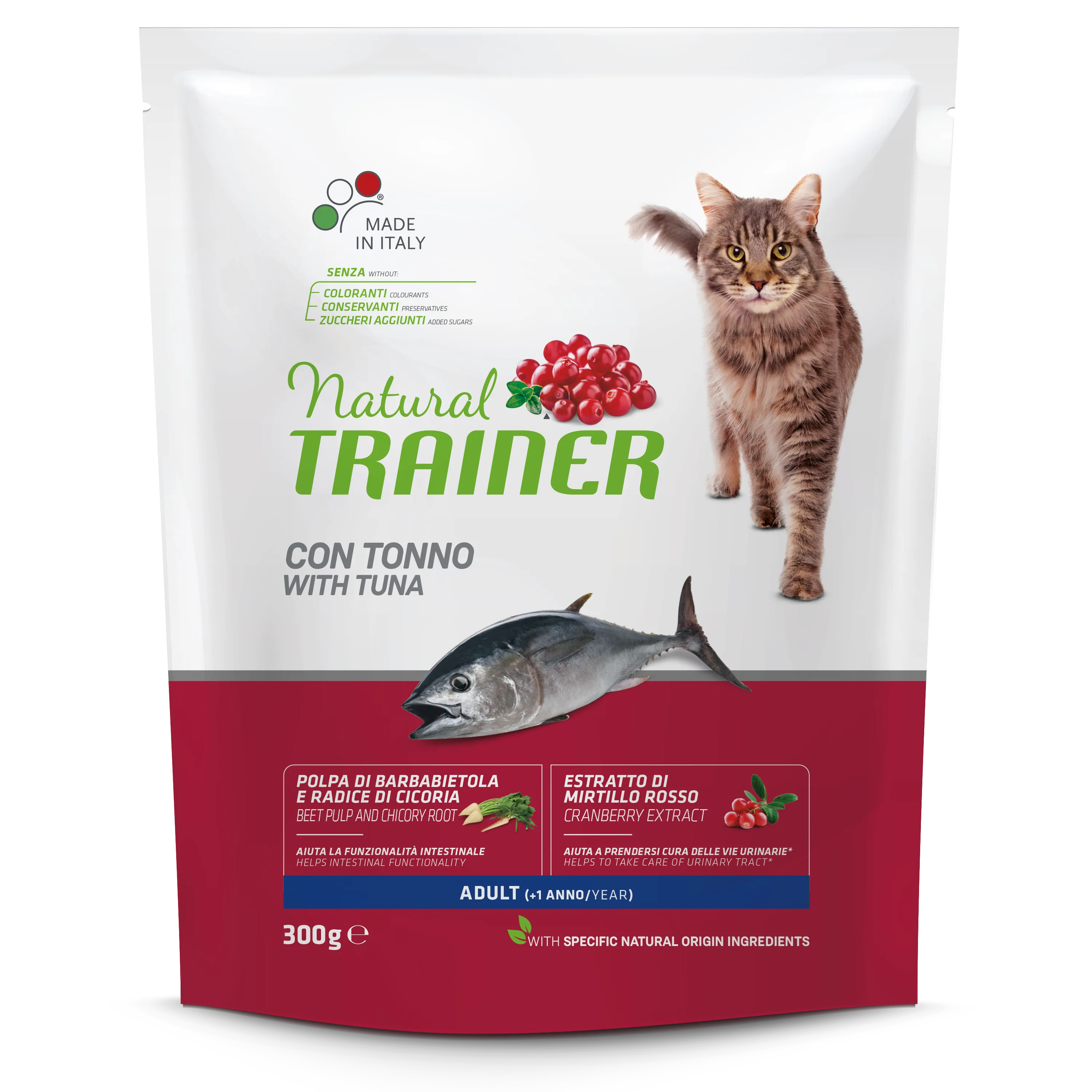 Trainer Natural Cat Adult with Tuna сухой корм с тунцем для взрослых кошек - 300 г