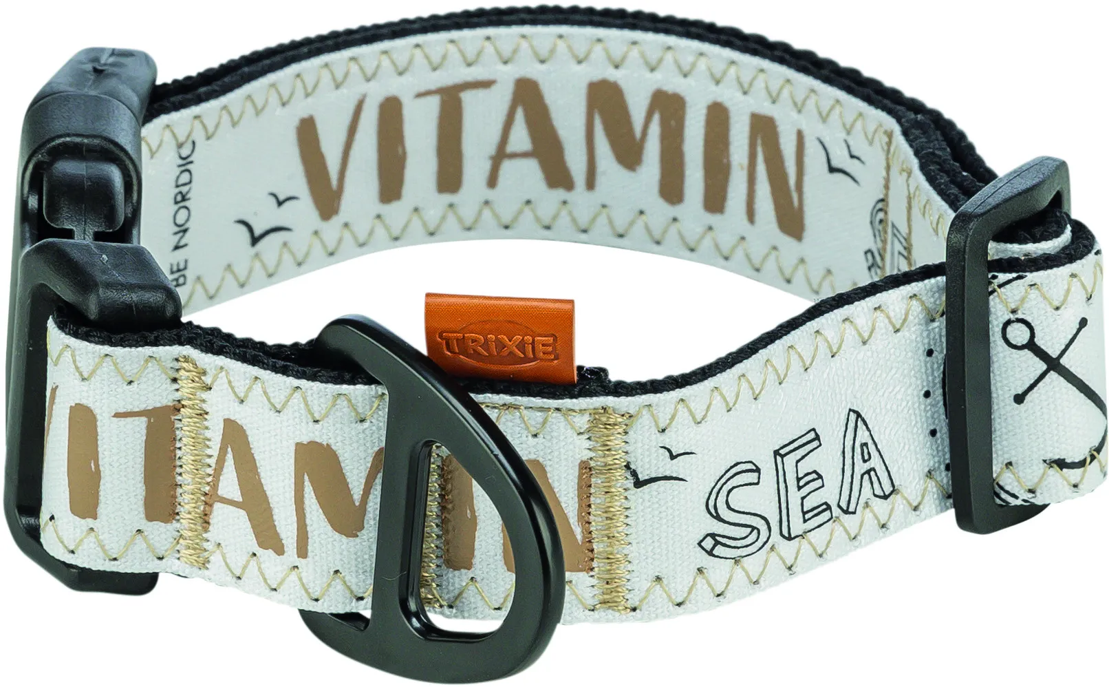 Trixie BE NORDIC ошейник для собак экстра широкий S–M 32–45 см 30 мм черный