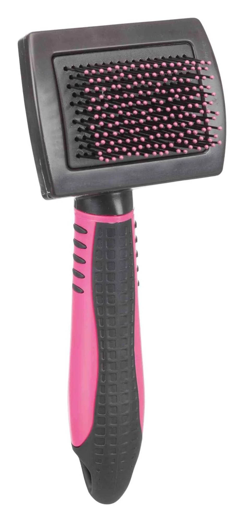 Trixie Щетка-пуходерка для кошек, с пластиковой ручкой и защитными шариками, 7х16 см