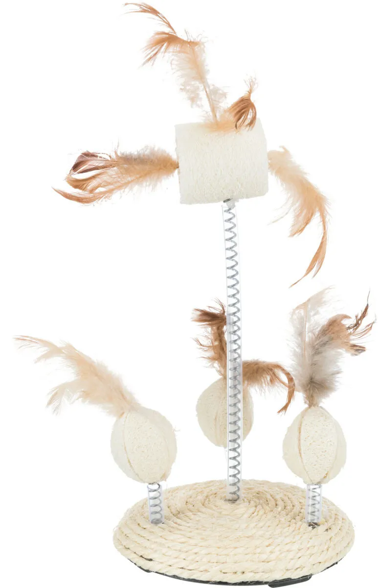 Trixie Игрушка для кошек набор на пружинках люффа сизаль, 15 х 30 см