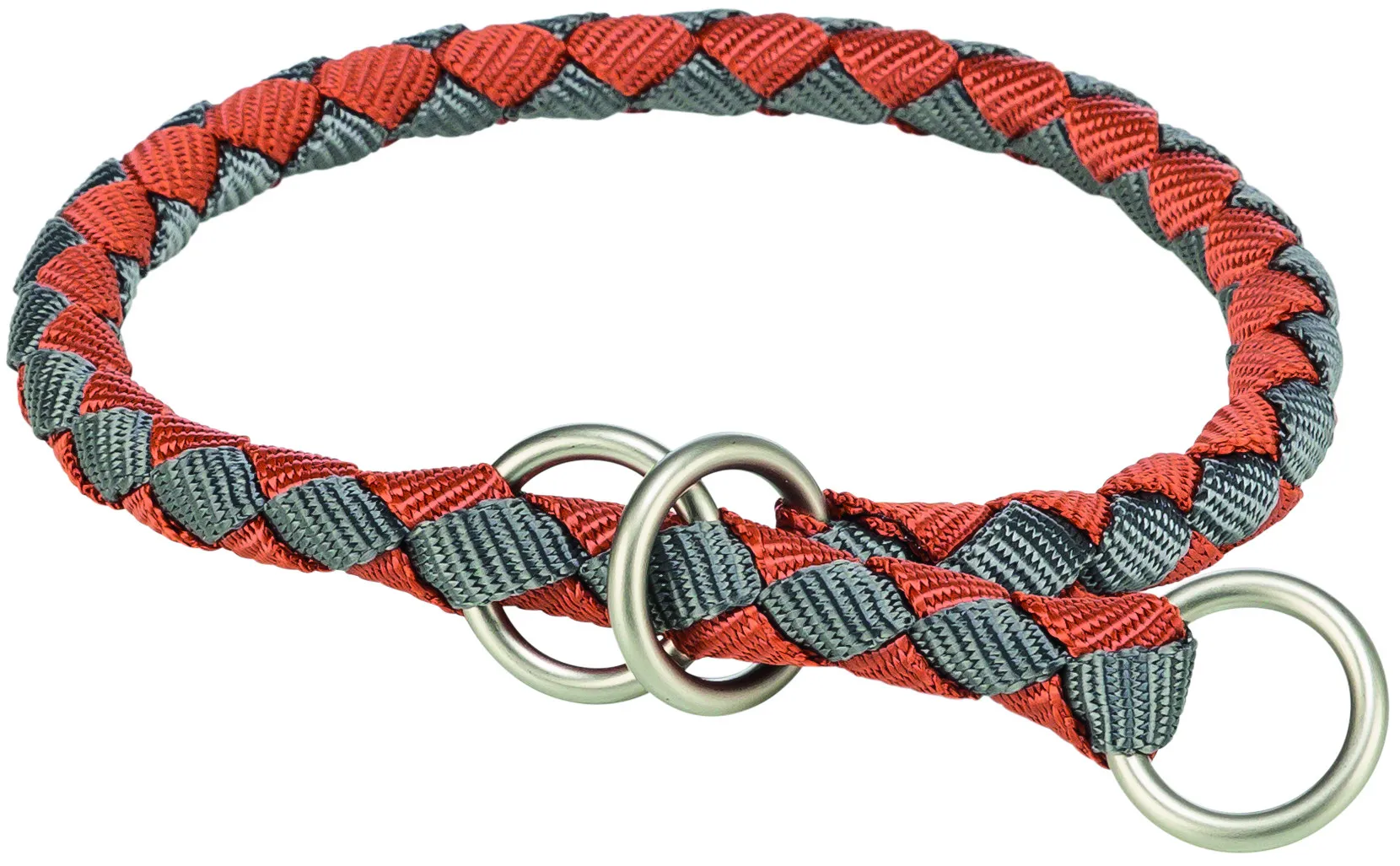 Trixie Cavo ошейник полуудавка для собак M–L 43–51 см d 18 мм рыжий/графитовый