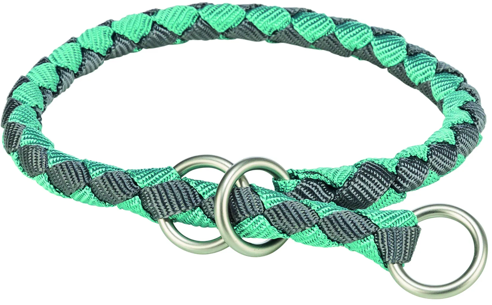 Trixie Cavo ошейник полуудавка для собак S 30–36 см d 12 мм аква/графит