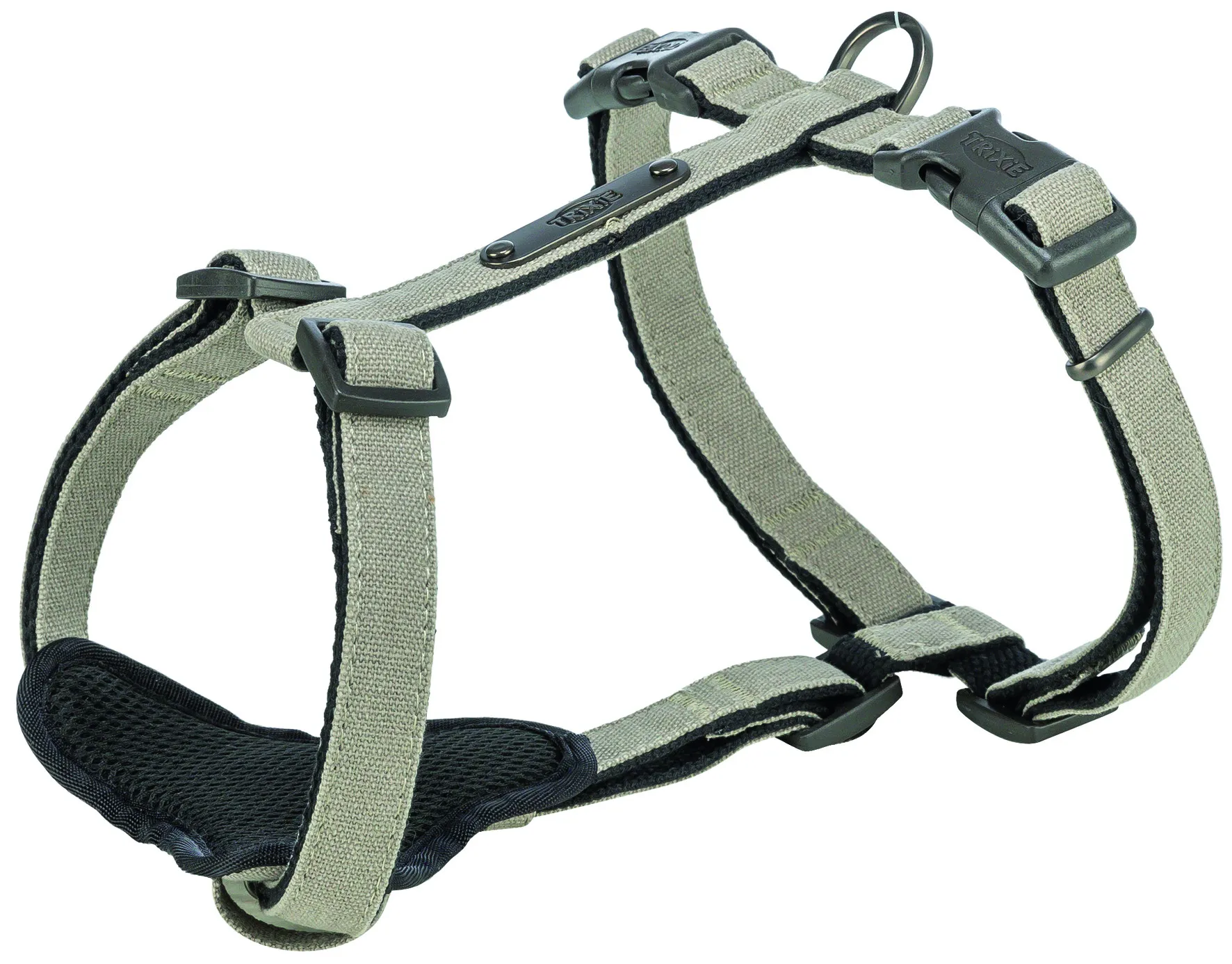 Trixie CityStyle H-harness шлея для собак хлопок S–M 42–60 см 15 мм светло-серый
