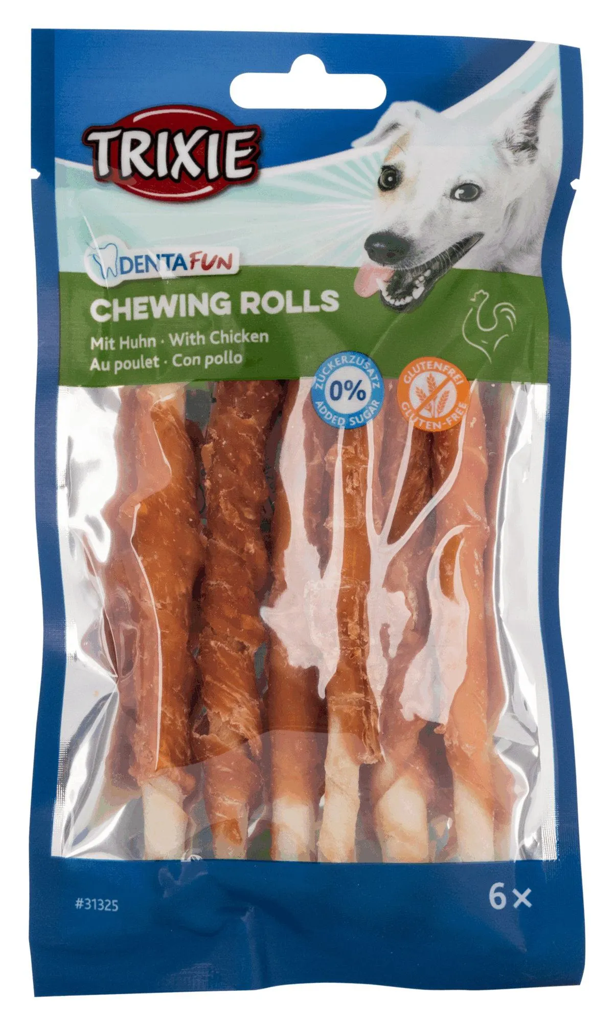 Trixie Denta Fun Chewing Rolls ласощі для собак Паличка для чищення зубів з куркою 12 см 70 г 6 шт