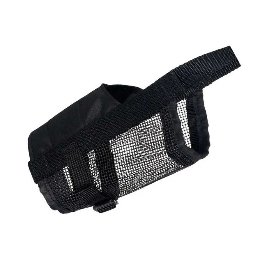 Trixie Намордник для собак, с сетчатой вставкой, полиэстер, S 14-18 см/12-31 см (черный)