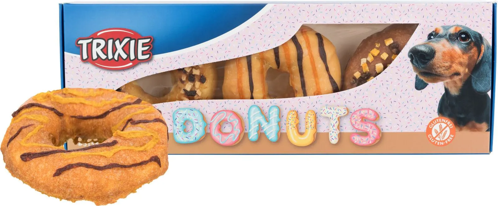 Trixie Donuts лакомство для собак набор пончиков утка/треска/курица 10 см 3 шт 100 г