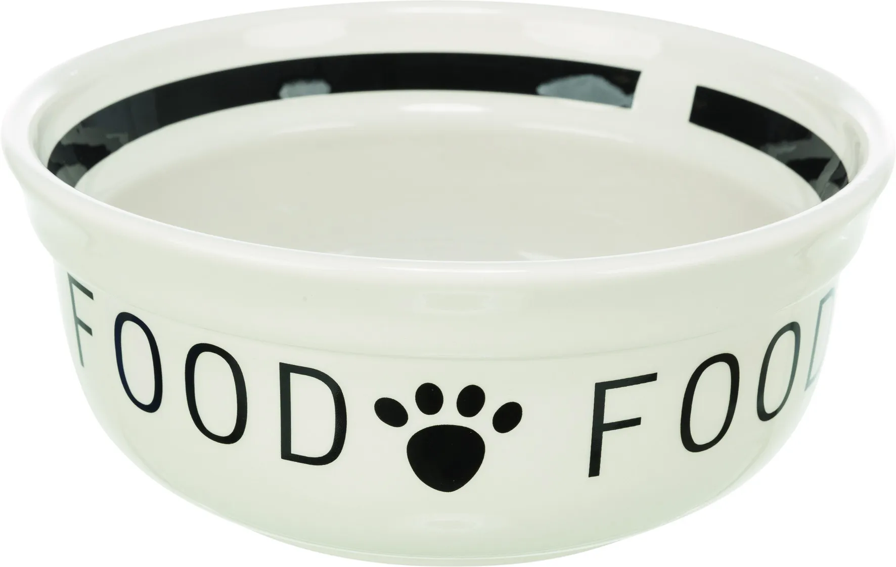 Trixie Food миска керамическая для собак 0,25 л d 13 см бело-черная