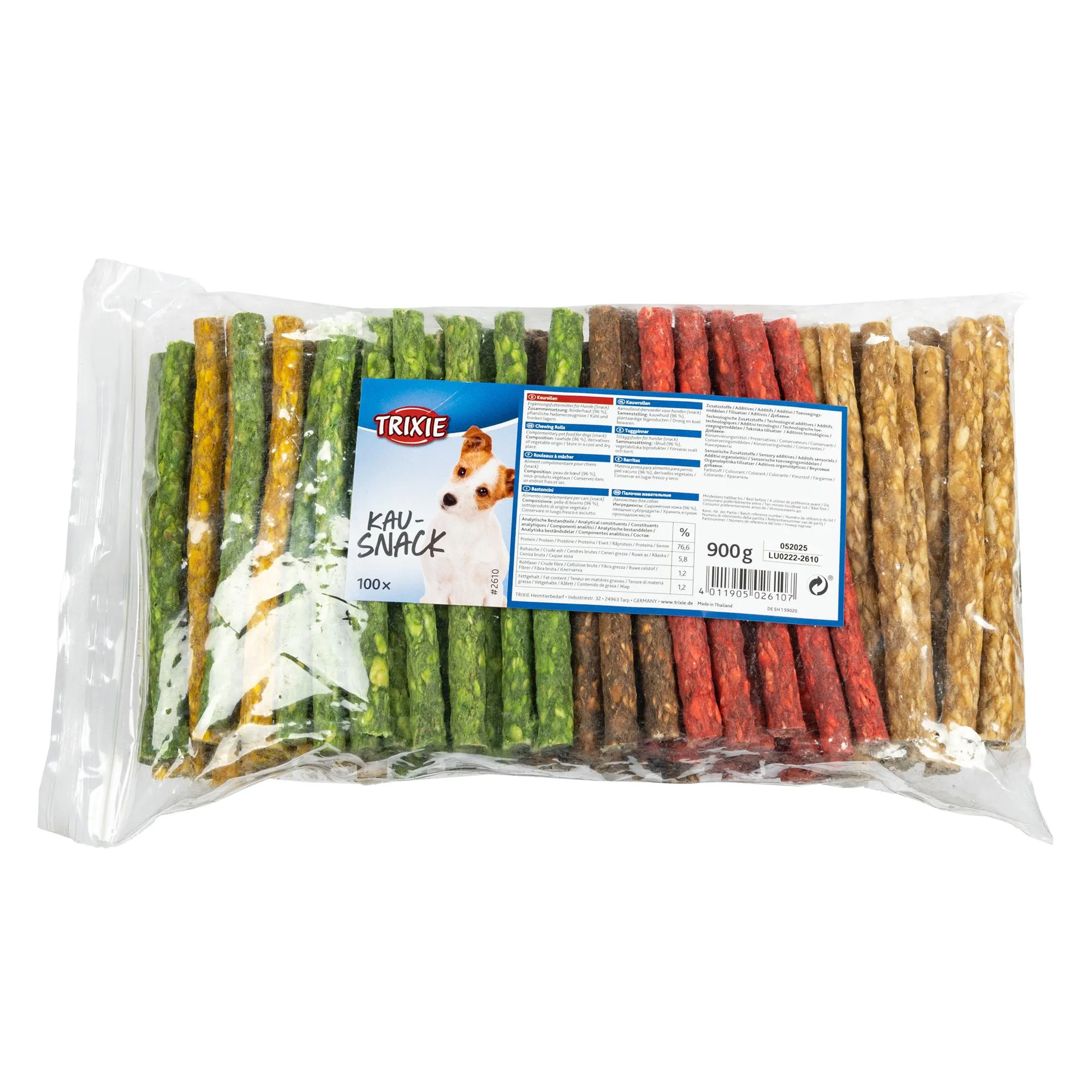 Trixie Kau-Snack Лакомство для собак Палочки жевательные прессованные красные 12 см 100 шт