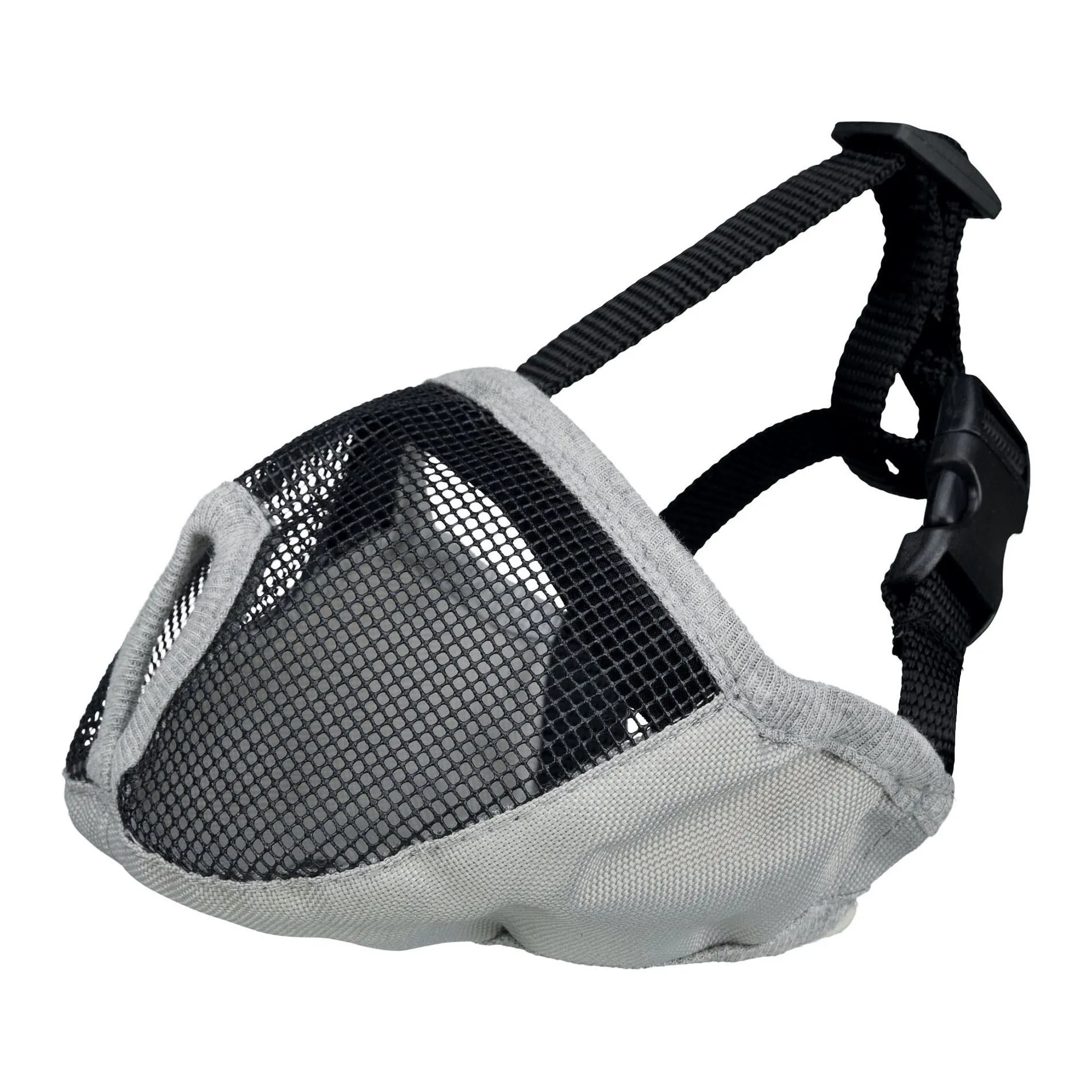 Trixie Намордник для собак брахицефальных пород, полиэстеровый, S-M 24 см (серый)