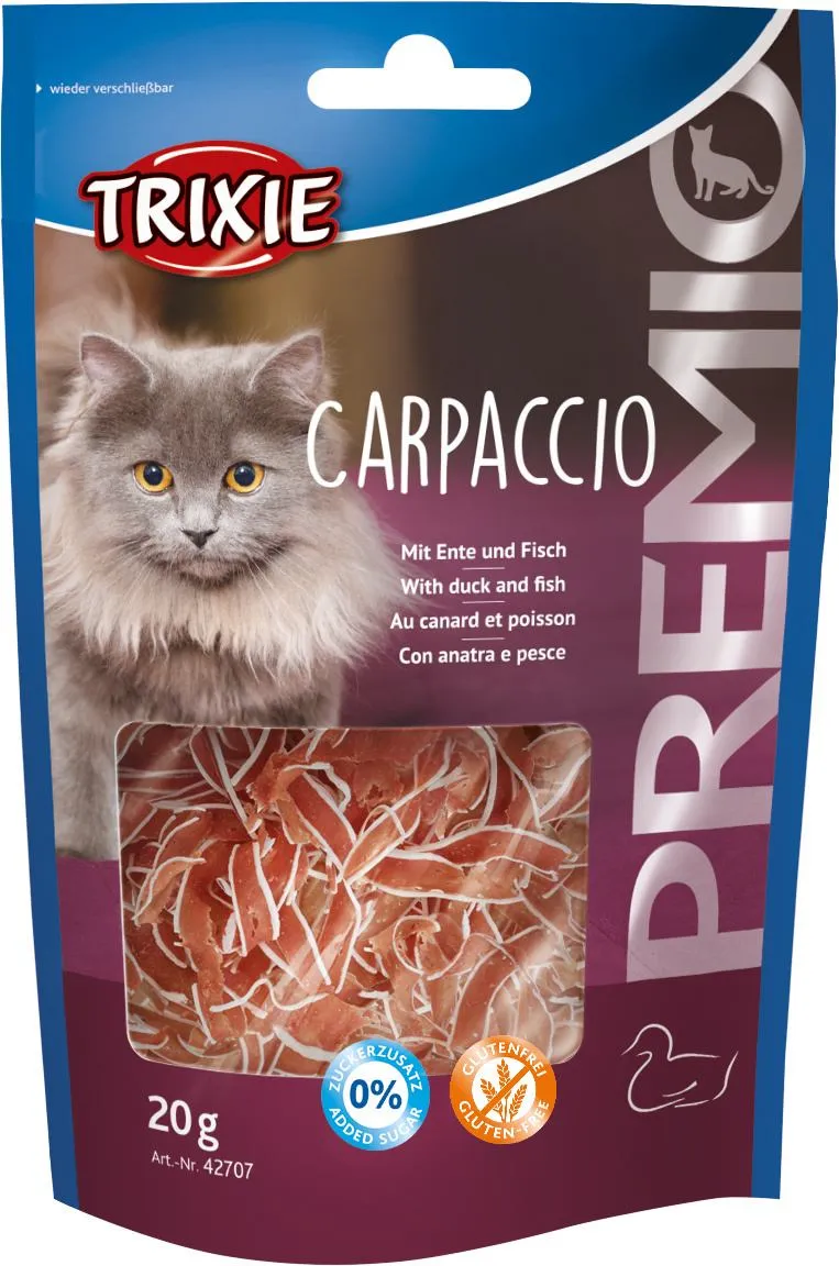 Trixie Лакомство Premio Carpaccio для кошек с уткой и рыбой 20 г