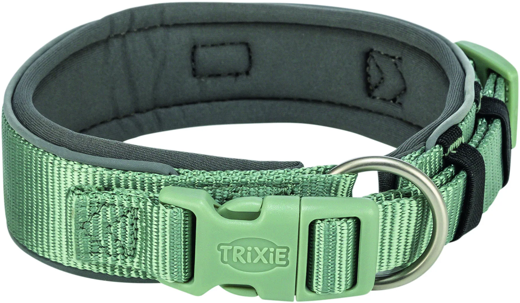 Trixie Premium ошейник экстраширокий для собак L–XL 53–62 см 50 мм салатово-серый