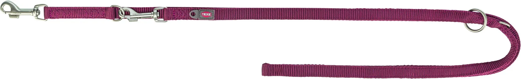 Trixie Premium поводок регулируемый двухслойный для собак M–L 2 м 20 мм бордовый
