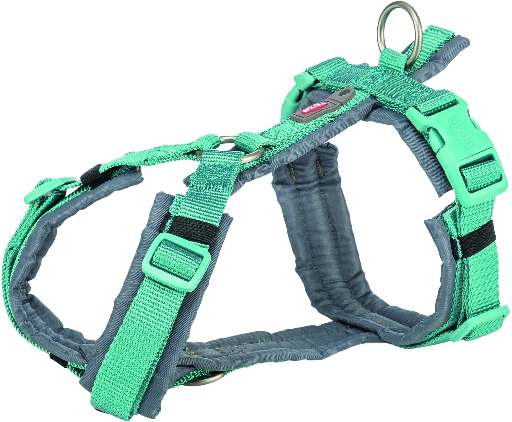 Trixie Premium шлея трекинговая для собак S–M 44–53 см 20 мм аква-графит